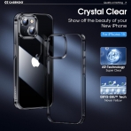 CASEKOO iPhone 15 Plus Uyumlu effaf Klf-Black