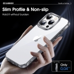 CASEKOO iPhone 15 Pro Max Uyumlu effaf Klf-Black