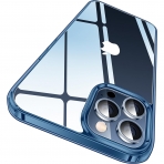 CASEKOO iPhone 15 Pro Max Uyumlu effaf Klf-Blue