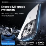 CASEKOO iPhone 15 Pro Max Uyumlu effaf Klf-Glitter