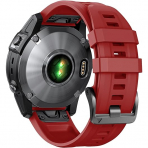 NotoCity Garmin Fenix 7/6/5 Uyumlu Kay -Red