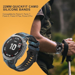 Bandkids Silikon Garmin Fenix 7X/6X/5X Kay -Blue