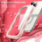 JETech Cute Dalgal iPhone 15 Pro Max Klf -Pink