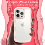 JETech Cute Dalgal iPhone 15 Pro Max Klf -Pink