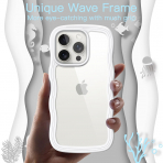 JETech Cute Dalgal iPhone 15 Pro Max Klf -White Titanium