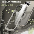 JETech Cute Dalgal iPhone 15 Pro Max Klf -Natural Titanium