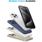 JETech Ultra nce iPhone 15 Pro Max Mat Klf-White Titanium