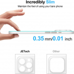 JETech Ultra nce iPhone 15 Pro Max Mat Klf-White Titanium