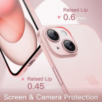 JETech Ultra nce iPhone 15 Mat Klf-Pink