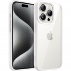 JETech Darbeye Dayankl iPhone 15 Pro Max Mat Klf-White Titanium