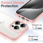 JETech Darbeye Dayankl iPhone 15 Pro Max Mat Klf-Pink