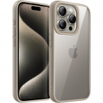 JETech Darbeye Dayankl iPhone 15 Pro Max Mat Klf-Natural Titanium