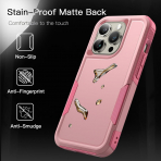 JeTech Rugged iPhone 15 Pro Max Mat Klf -Pink