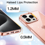 JETech Parltl iPhone 15 Pro Max Klf -Rose Gold