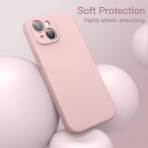 JETech Manyetik iPhone 15 Plus Silikon Klf -Pink