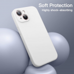 JETech Manyetik iPhone 15 Plus Silikon Klf -White