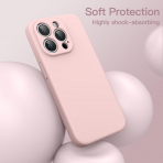 JETech Manyetik iPhone 15 Pro Max Silikon Klf -Pink