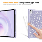 Fintie Kalem Blmeli iPad Air 6.Nesil Klf (11 in)-Composition Book Lilac