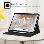 Fintie Folio Kalem Blmeli iPad Pro Klf (11 in)-Black