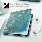 Fintie Folio Kalem Blmeli iPad Pro Klf (11 in)-Blossom