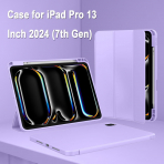 ZryXal Kalem Blmeli iPad Pro M4 Klf (11 in)-Clove Purple