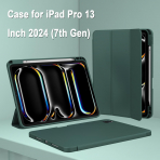 ZryXal Kalem Blmeli iPad Pro M4 Klf (11 in)-Midnight Green