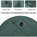ZryXal Kalem Blmeli iPad Pro M4 Klf (11 in)-Midnight Green