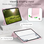 ZryXal Kalem Blmeli iPad Pro M4 Klf (11 in)-Pink 