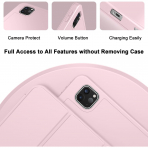 ZryXal Kalem Blmeli iPad Pro M4 Klf (11 in)-Pink 