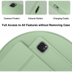 ZryXal Kalem Blmeli iPad Air M2 Klf (13 in)-Matcha Green