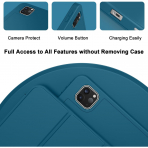 ZryXal Kalem Blmeli iPad Air M2 Klf (13 in)-New Teal