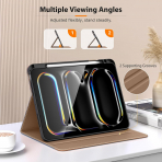 MoKo Deri Folyo iPad Pro M4 Klf (13 in)-Denim Blue Brown