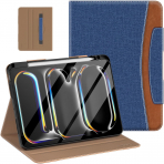 MoKo Deri Folyo iPad Pro M4 Klf (13 in)-Denim Blue Brown