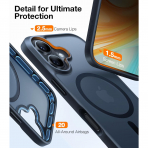 TORRAS Apple iPhone 16 Manyetik Klf-Black Titanium 