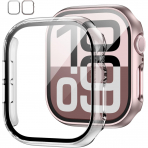 JZK Apple Watch 10 42mm Bumper Klf -Rose Gold Clear