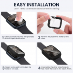 Tensea Apple Watch 10 46mm Bumper Klf -Clear Black Black