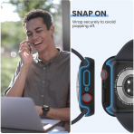 Tensea Apple Watch 10 46mm Bumper Klf -Clear Black Black