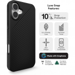 ZAGG Apple iPhone 16 Luxe Snap Klf-Black