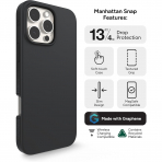 ZAGG Apple iPhone 16 Pro Manhattan Snap Klf-Black