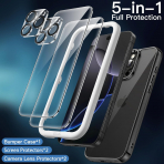 JETech iPhone 16 Pro Max 5i 1 Arada Ekran Koruyucu-Black
