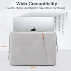 JETech MacBook Air/Pro anta (15 in)-Light Grey