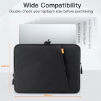 JETech MacBook Air/Pro anta (15 in)-Black