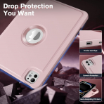 MoKo Apple iPad Pro M4 Smart Cover Klf (11 in)-Light Pink 