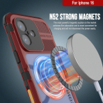 Punkcase iPhone 16 Su Geirmez Extreme 2.0 Klf-Red Black