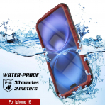 Punkcase iPhone 16 Plus Su Geirmez Extreme 2.0 Klf-Red Black