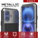 Punkcase iPhone 16 Plus Su Geirmez Klf-Silver