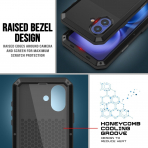 Punkcase iPhone 16 Plus Su Geirmez Klf-Black
