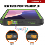 Punkcase iPhone 16 Plus Su Geirmez Extreme Mag Klf -Light Green