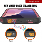 Punkcase iPhone 16 Plus Su Geirmez Extreme Mag Klf -Pink