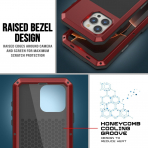 Punkcase iPhone 16 Pro Max Su Geirmez Klf-Red